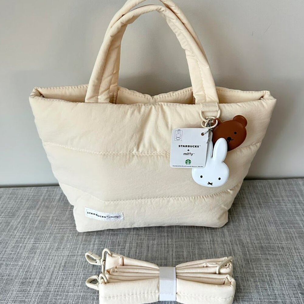 Starbucks x Miffy Puffy Clouds Crossbody Tote NWT